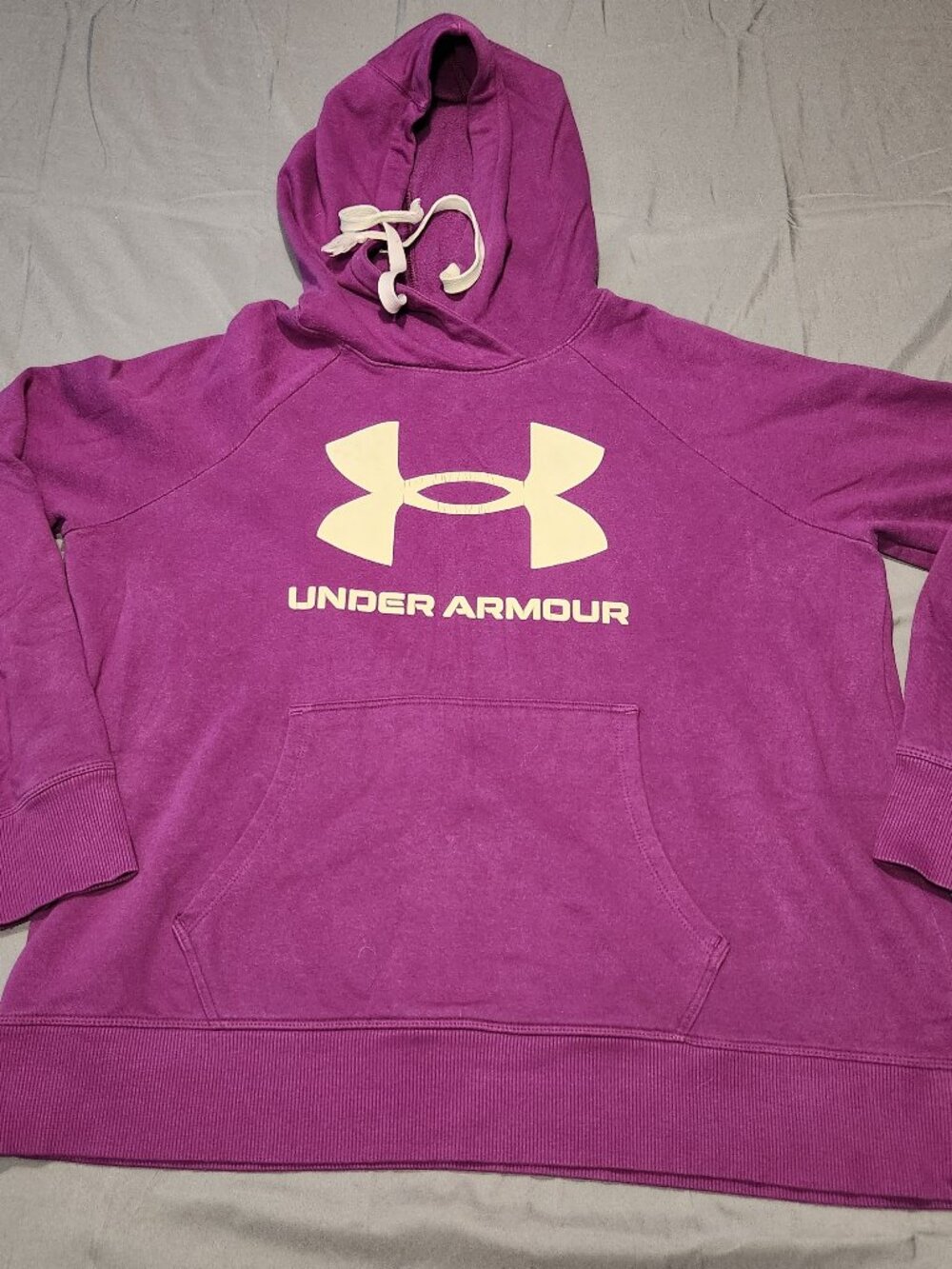 Under Armour Big Logo Fleece Hoodie Purple Magenta Women's Size Large
